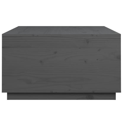 Tavolino da Salotto Grigio 80x80x45 cm Legno Massello di Pino - homemem39