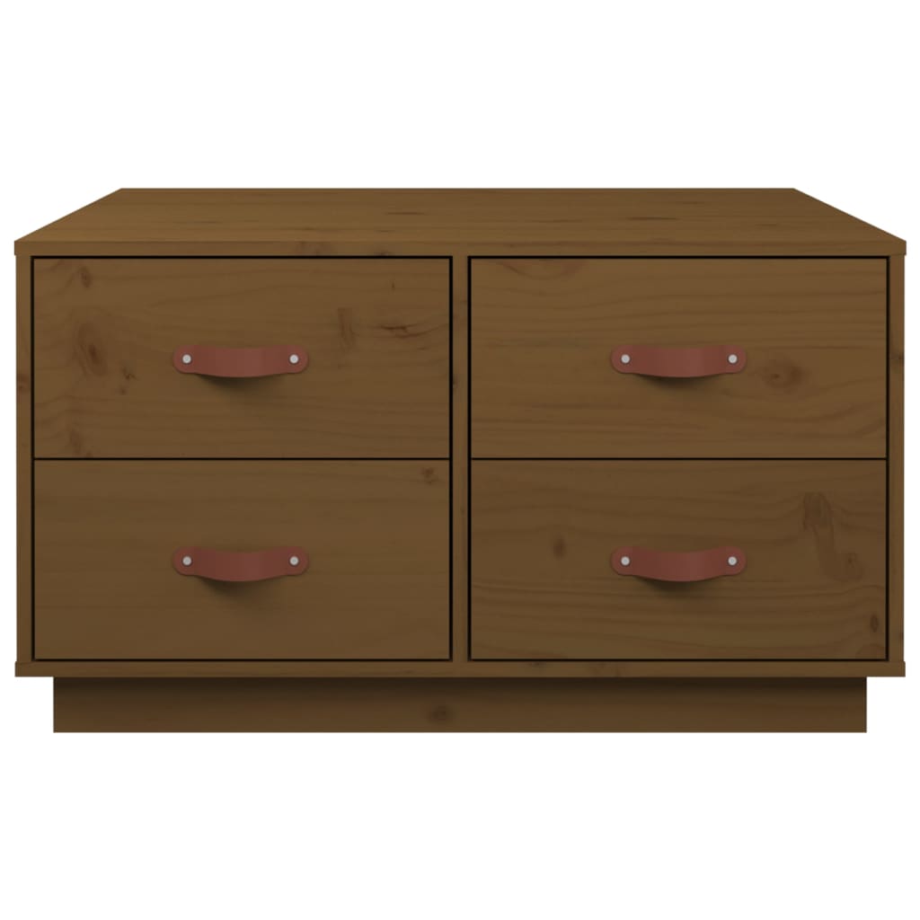 Tavolino da Salotto Miele 80x80x45 cm Legno Massello di Pino - homemem39