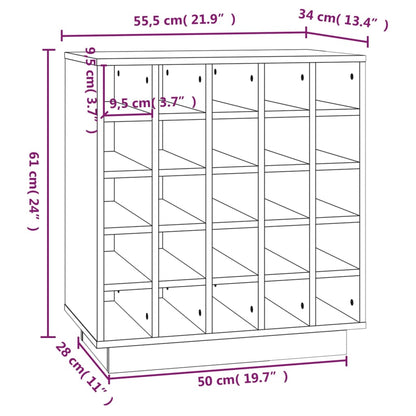 Portabottiglie Miele 55,5x34x61 cm in Legno Massello di Pino - homemem39