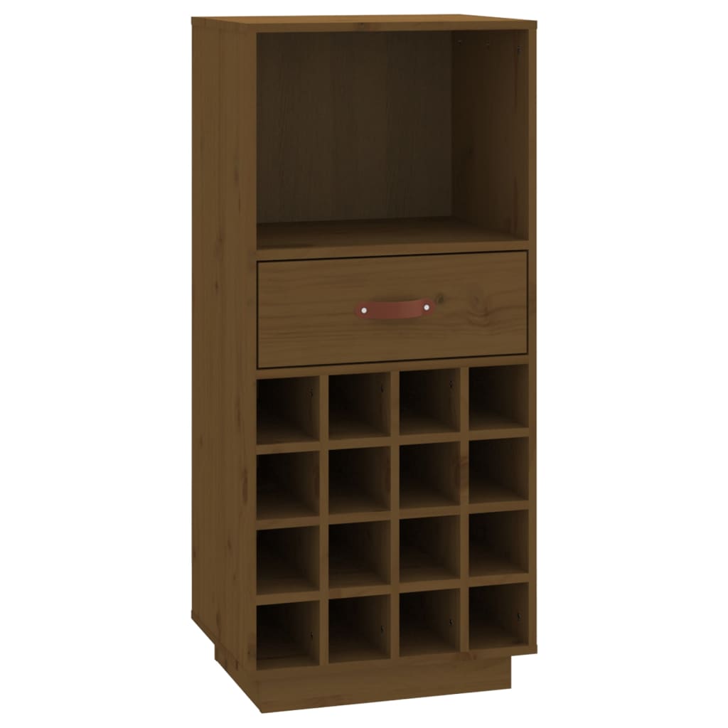 Portabottiglie Miele 45x34x100 cm in Legno Massello di Pino - homemem39