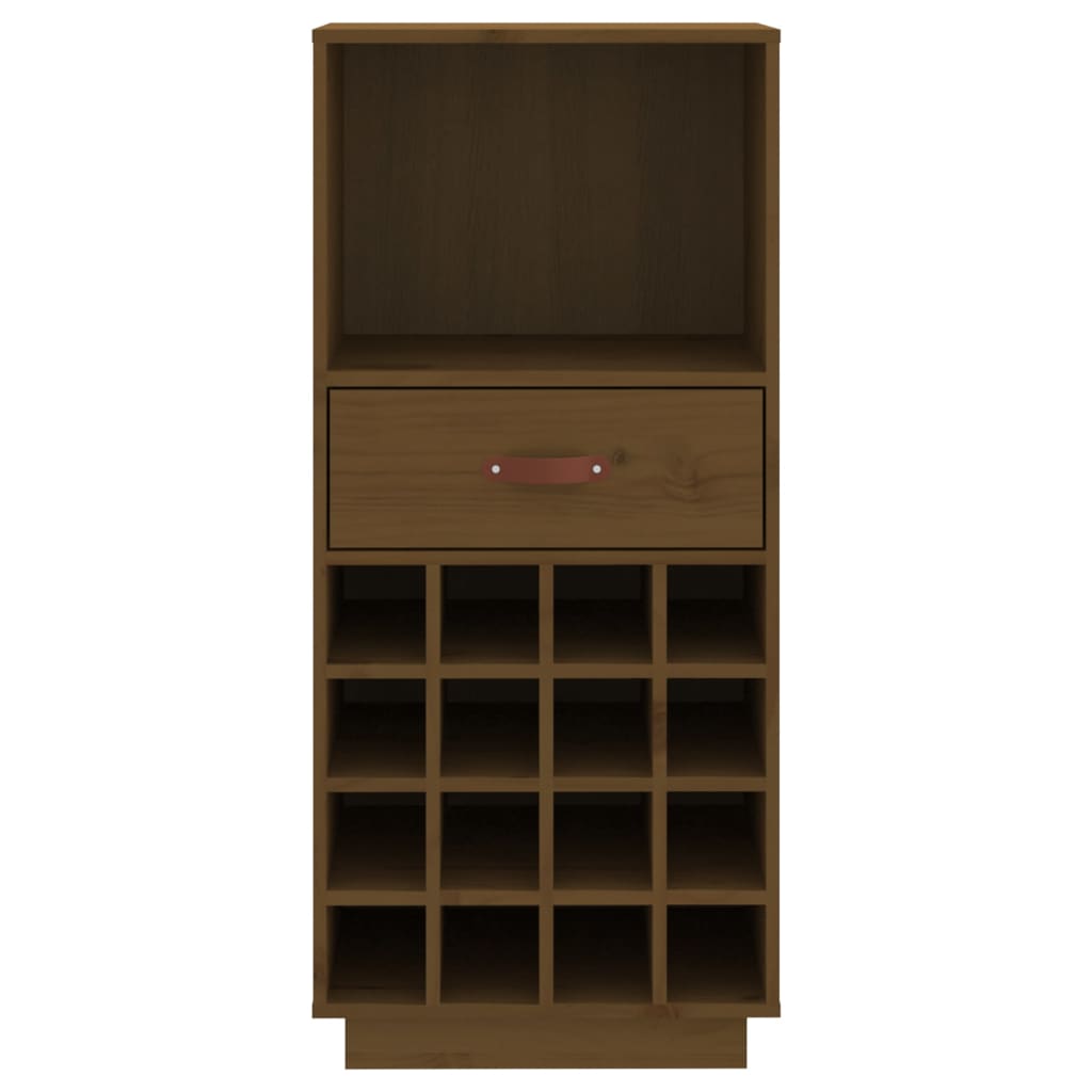 Portabottiglie Miele 45x34x100 cm in Legno Massello di Pino - homemem39