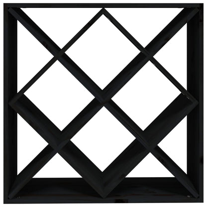 Portabottiglie Nero 62x25x62 cm in Legno Massello di Pino - homemem39