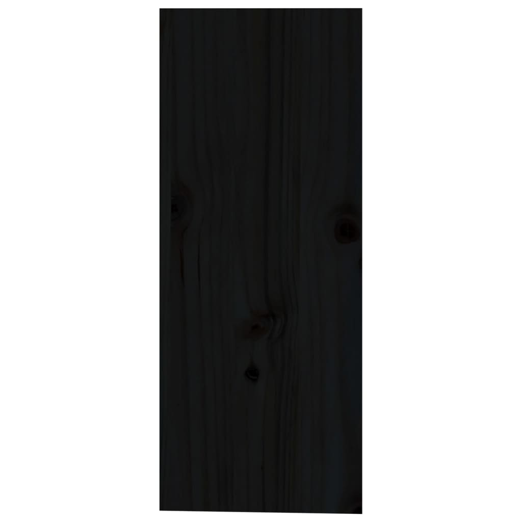 Portabottiglie Nero 62x25x62 cm in Legno Massello di Pino - homemem39