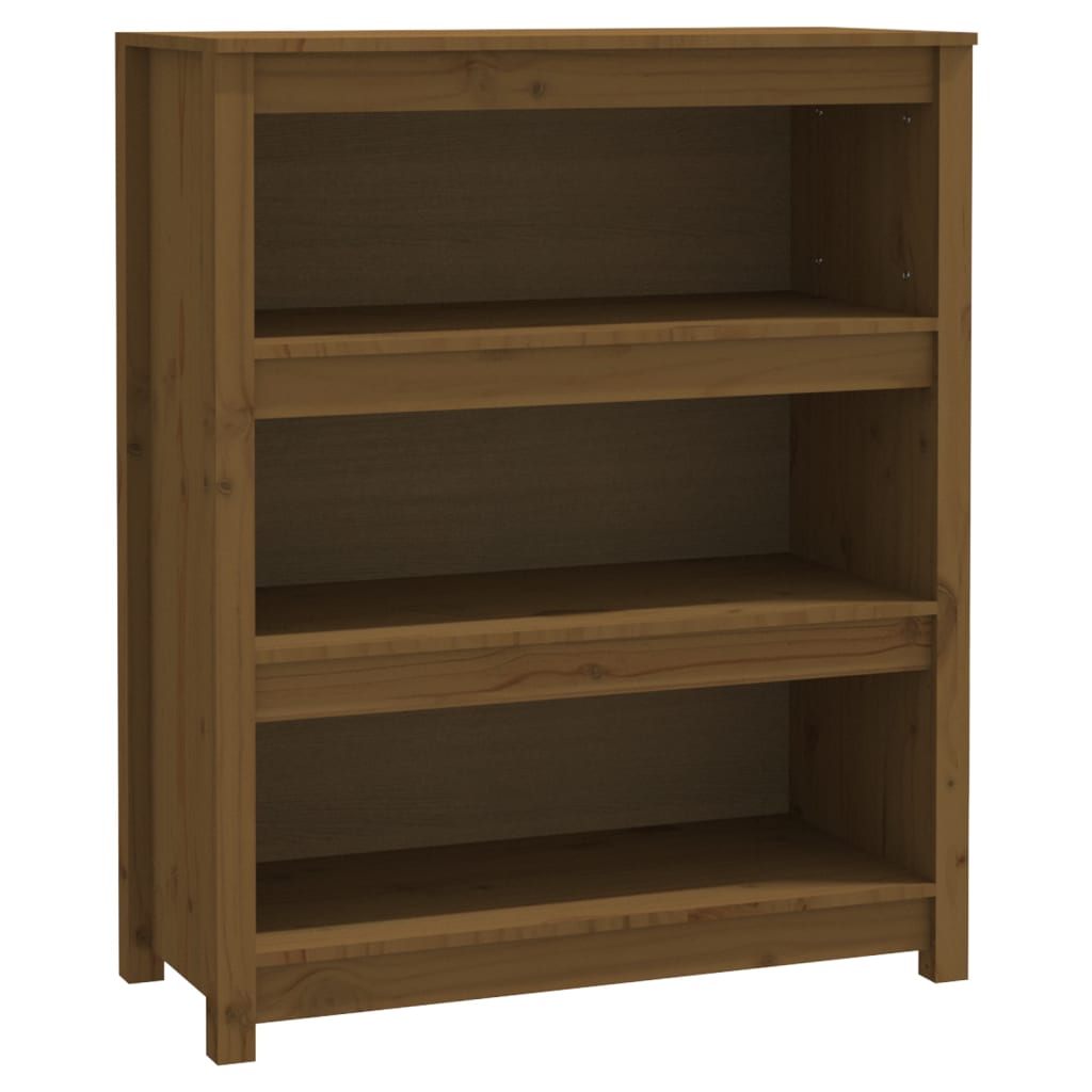 Libreria Marrone Miele 80x35x97 cm in Legno Massello di Pino - homemem39