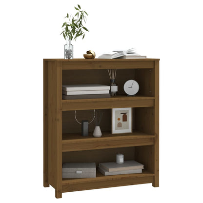 Libreria Marrone Miele 80x35x97 cm in Legno Massello di Pino - homemem39