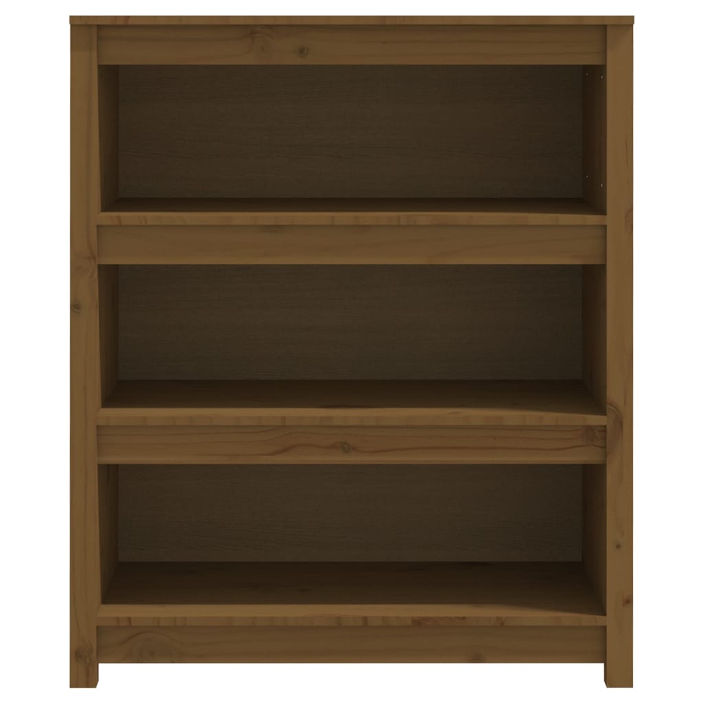 Libreria Marrone Miele 80x35x97 cm in Legno Massello di Pino - homemem39