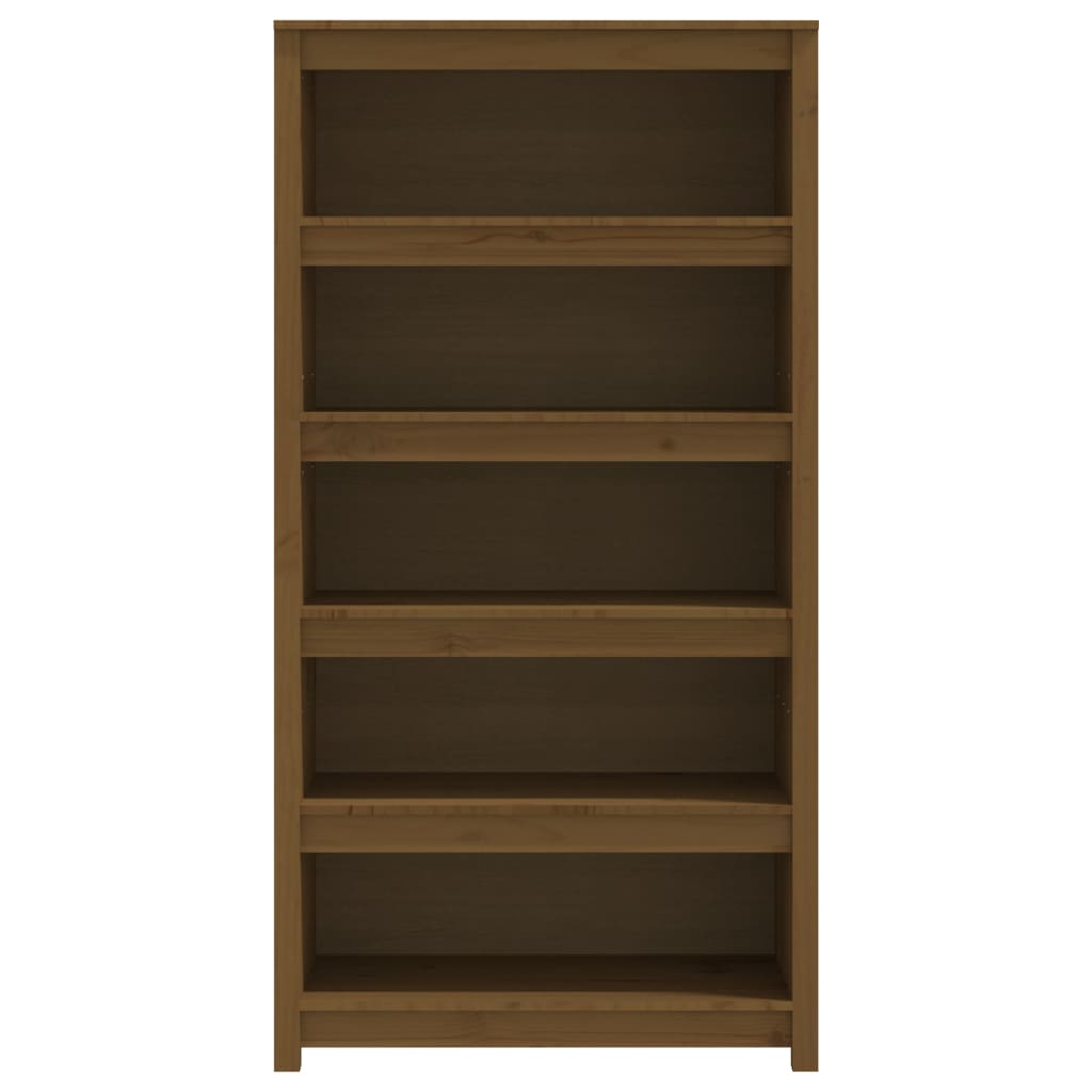 Libreria Marrone Miele 80x35x154 cm in Legno Massello di Pino - homemem39