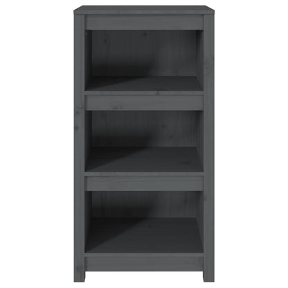 Libreria Grigia 50x35x97 cm in Legno Massello di Pino - homemem39