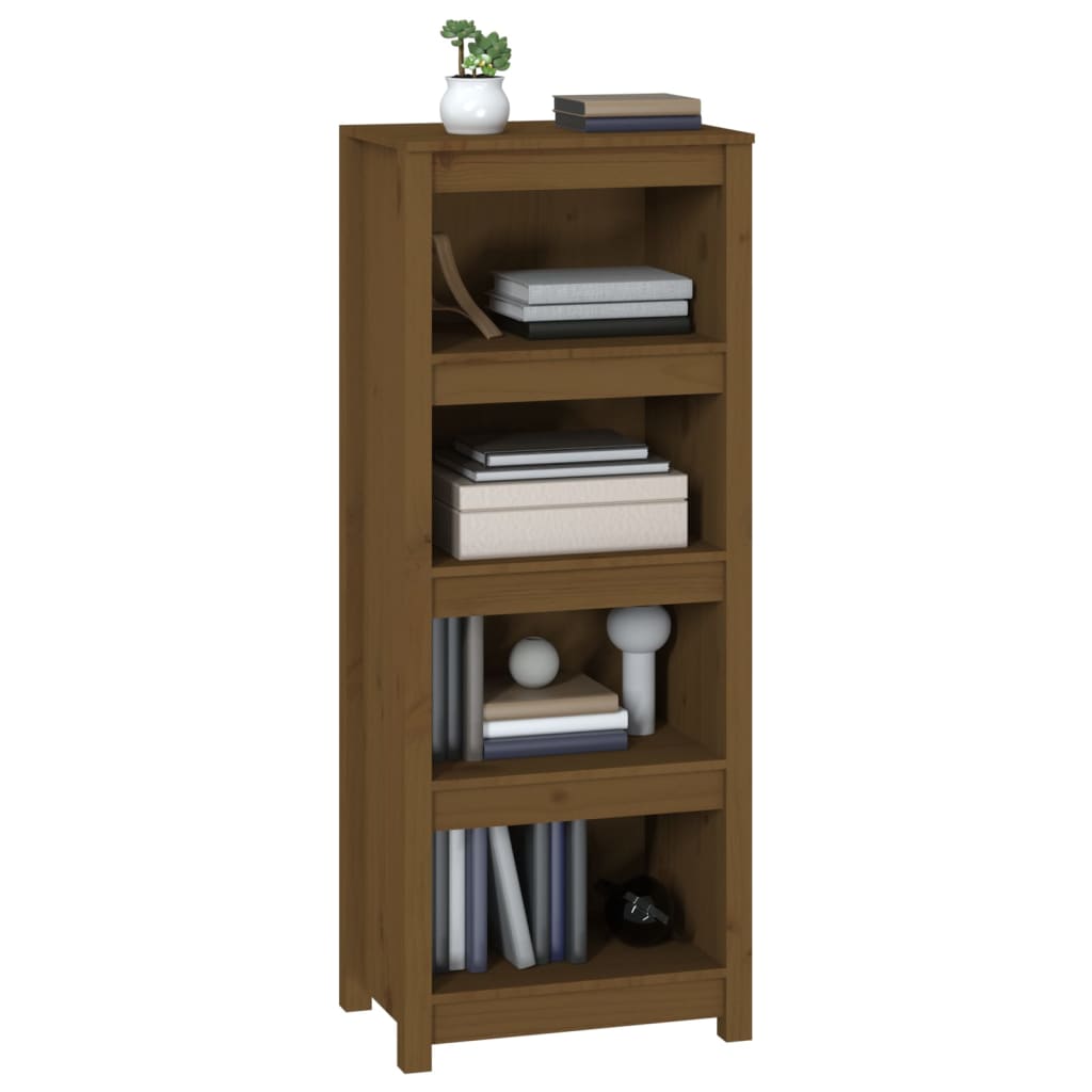 Libreria Marrone Miele 50x35x125,5 cm in Legno Massello di Pino - homemem39