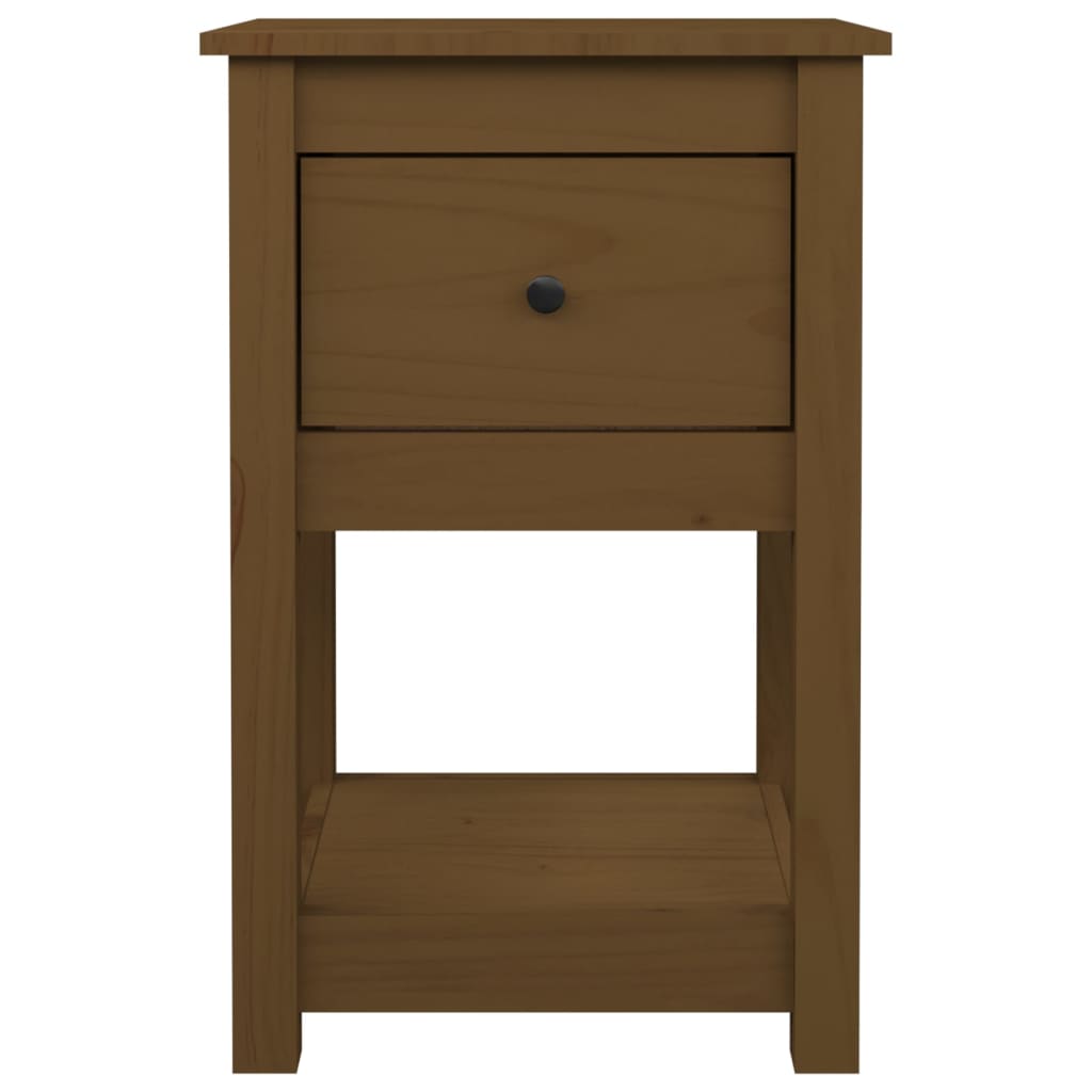 Comodino Miele 40x35x61,5 cm in Legno Massello di Pino - homemem39