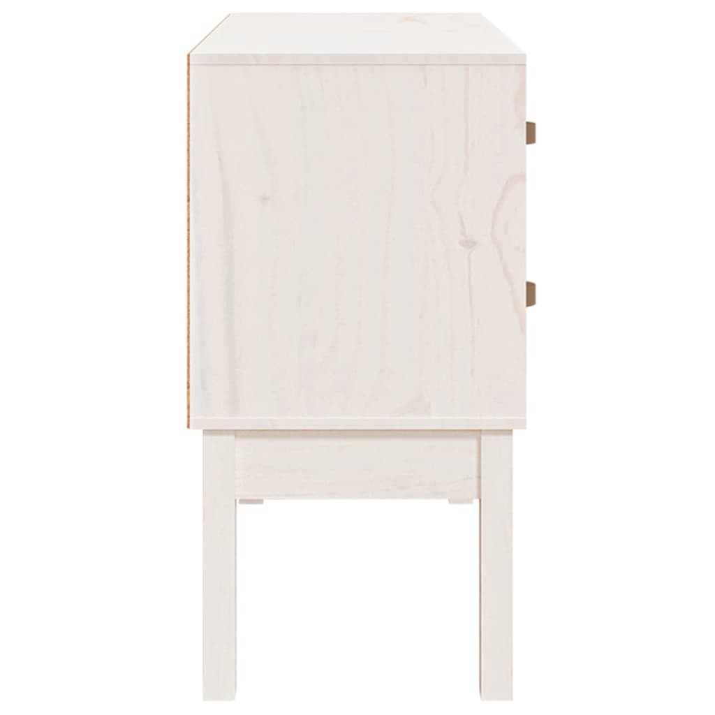 Mobile Consolle Bianco 90x40x78 cm in Legno Massello di Pino - homemem39