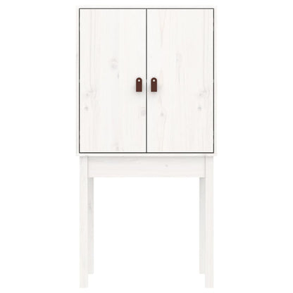 Credenza Bianca 60x40x120 cm in Legno Massello di Pino - homemem39