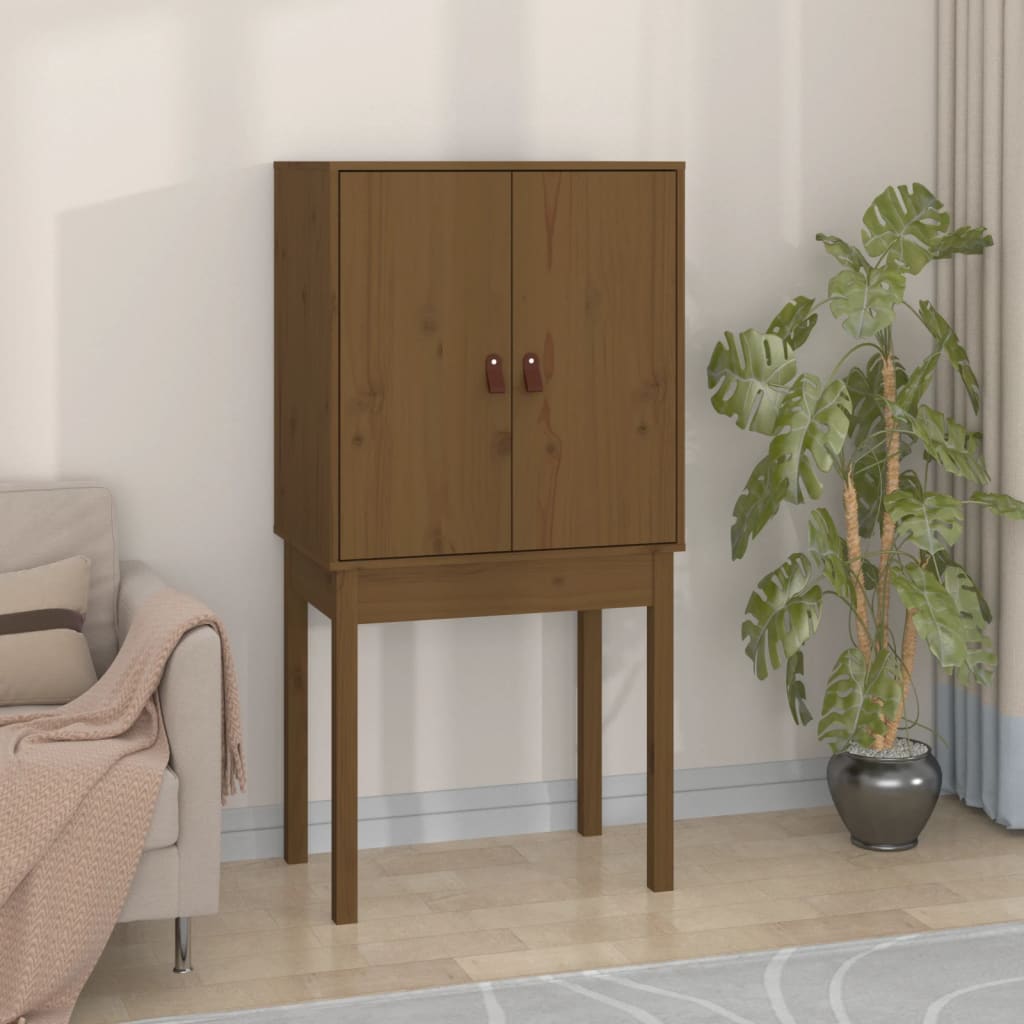 Credenza Miele 60x40x120 cm in Legno Massello di Pino - homemem39