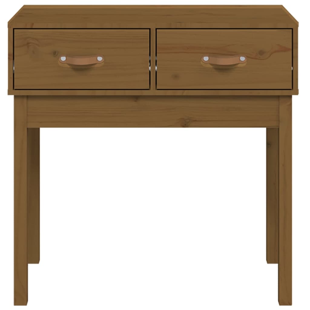 Tavolo Consolle Miele 76,5x40x75 cm in Legno Massello di Pino - homemem39