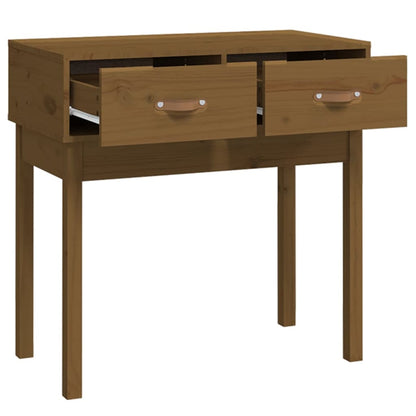 Tavolo Consolle Miele 76,5x40x75 cm in Legno Massello di Pino - homemem39