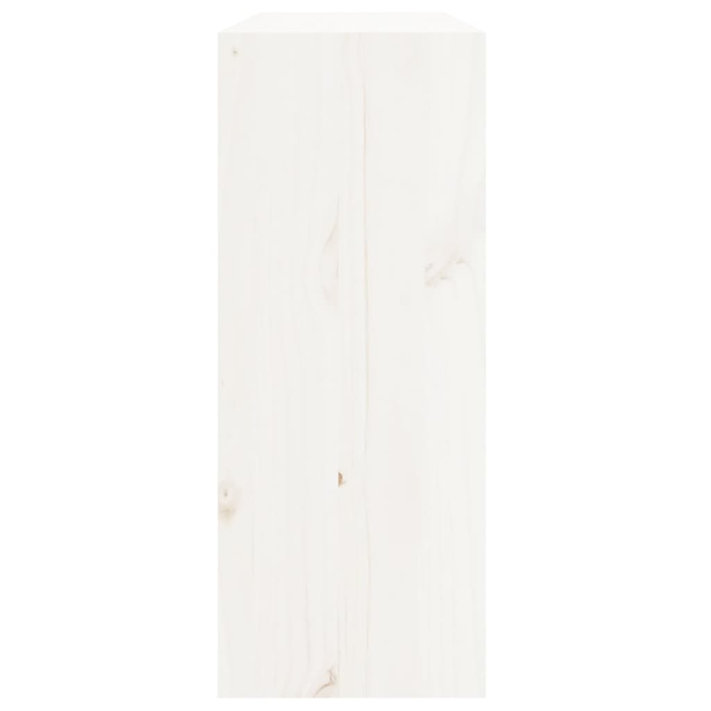 Portabottiglie Bianco 62x25x62 cm in Legno Massello di Pino - homemem39