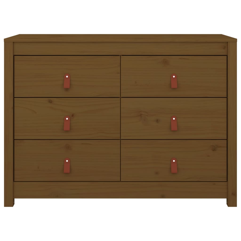 Armadietto Miele 100x40x72 cm in Legno Massello di Pino - homemem39