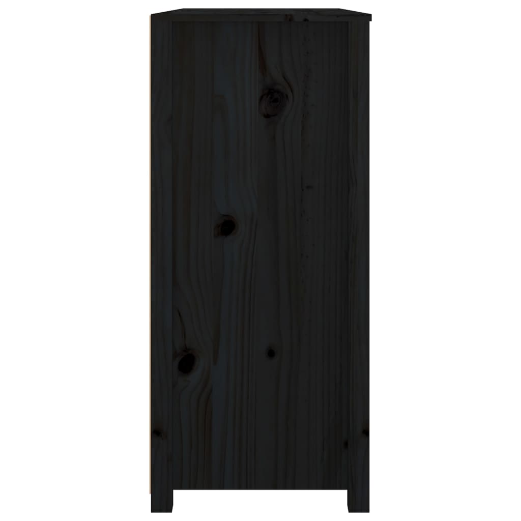 Armadietto Miele nero 100x40x90 cm in Legno Massello di Pino - homemem39