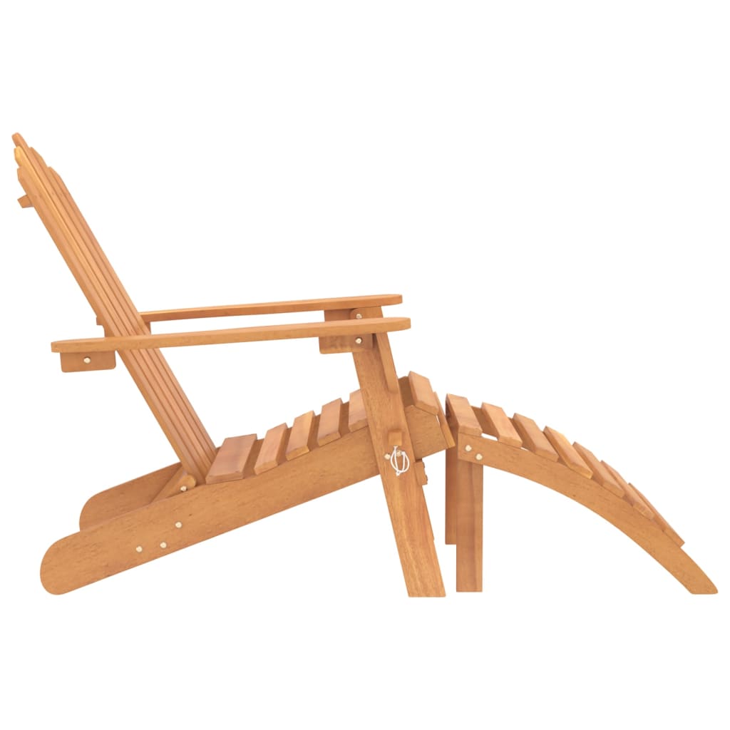 Sedie Giardino Adirondack Poggiapiedi 2pz Legno Massello Acacia - homemem39