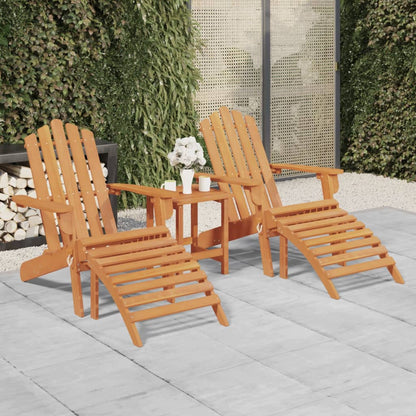 Sedie Giardino Adirondack Poggiapiedi 2pz Legno Massello Acacia - homemem39