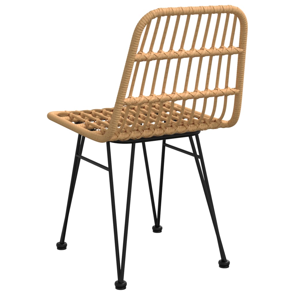 Sedie da Giardino 2pz 48x62x84 cm Rattan PE - homemem39