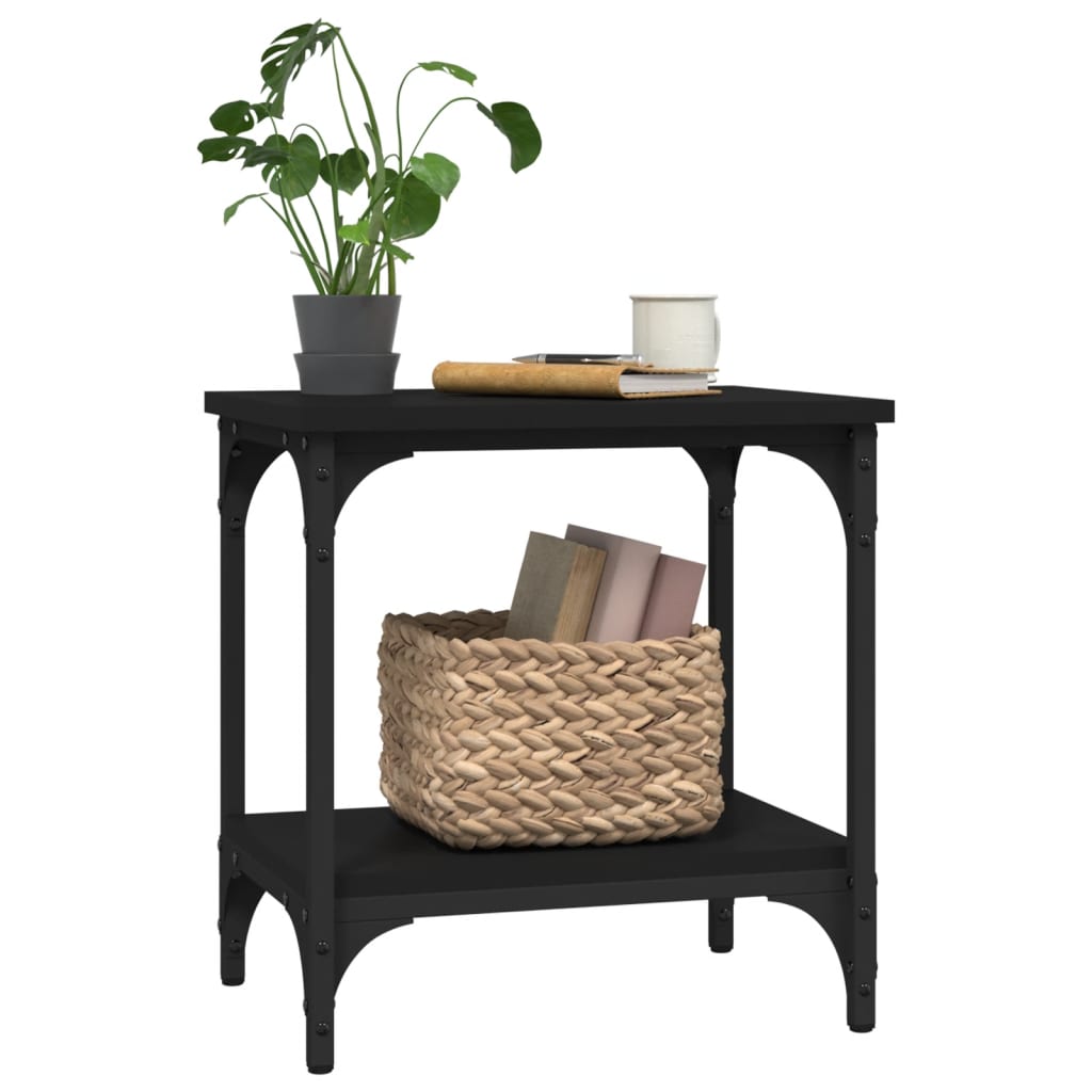 Tavolino Nero 40x30x42 cm in Legno Multistrato - homemem39