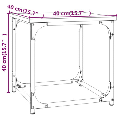 Tavolino da Salotto Rovere Fumo 40x40x40cm in Legno Multistrato - homemem39