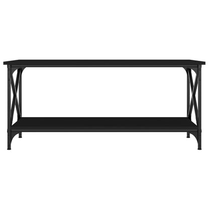 Tavolino da Salotto Nero 100x45x45 cm Legno Multistrato e Ferro - homemem39