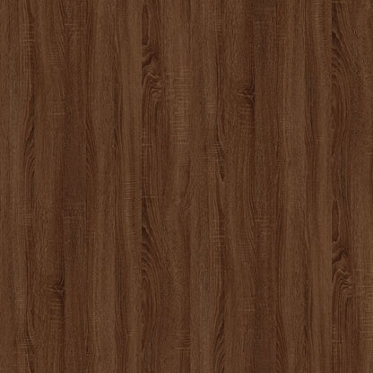 Tavolino Rovere Marrone 100x45x45 cm Legno Multistrato e Ferro - homemem39