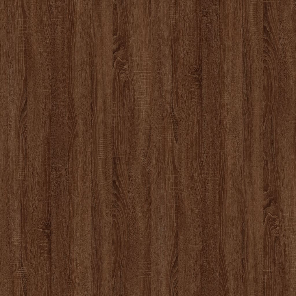 Tavolino Rovere Marrone 80x50x45cm in Legno Multistrato e Ferro - homemem39