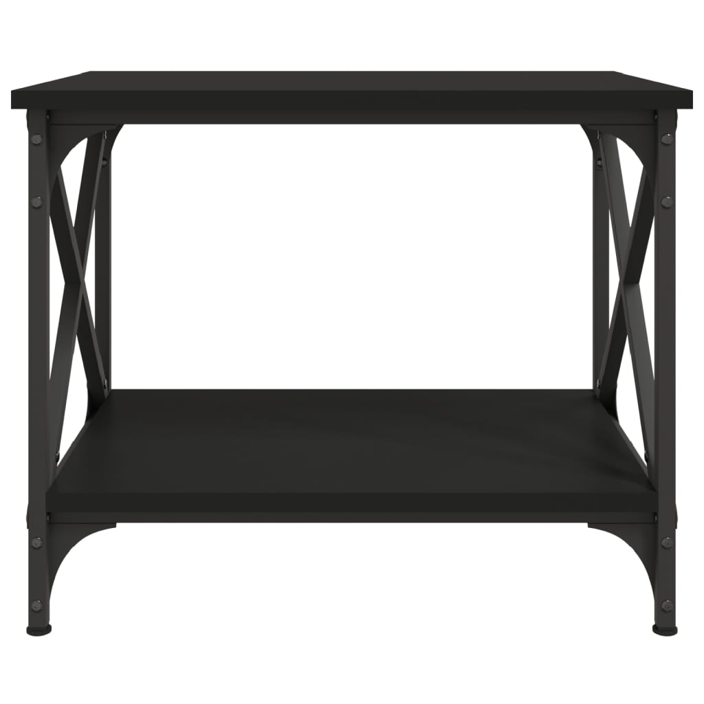 Tavolino Nero 55x38x45 cm in Legno Multistrato - homemem39