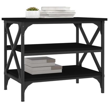 Tavolino Nero 55x38x45 cm in Legno Multistrato - homemem39