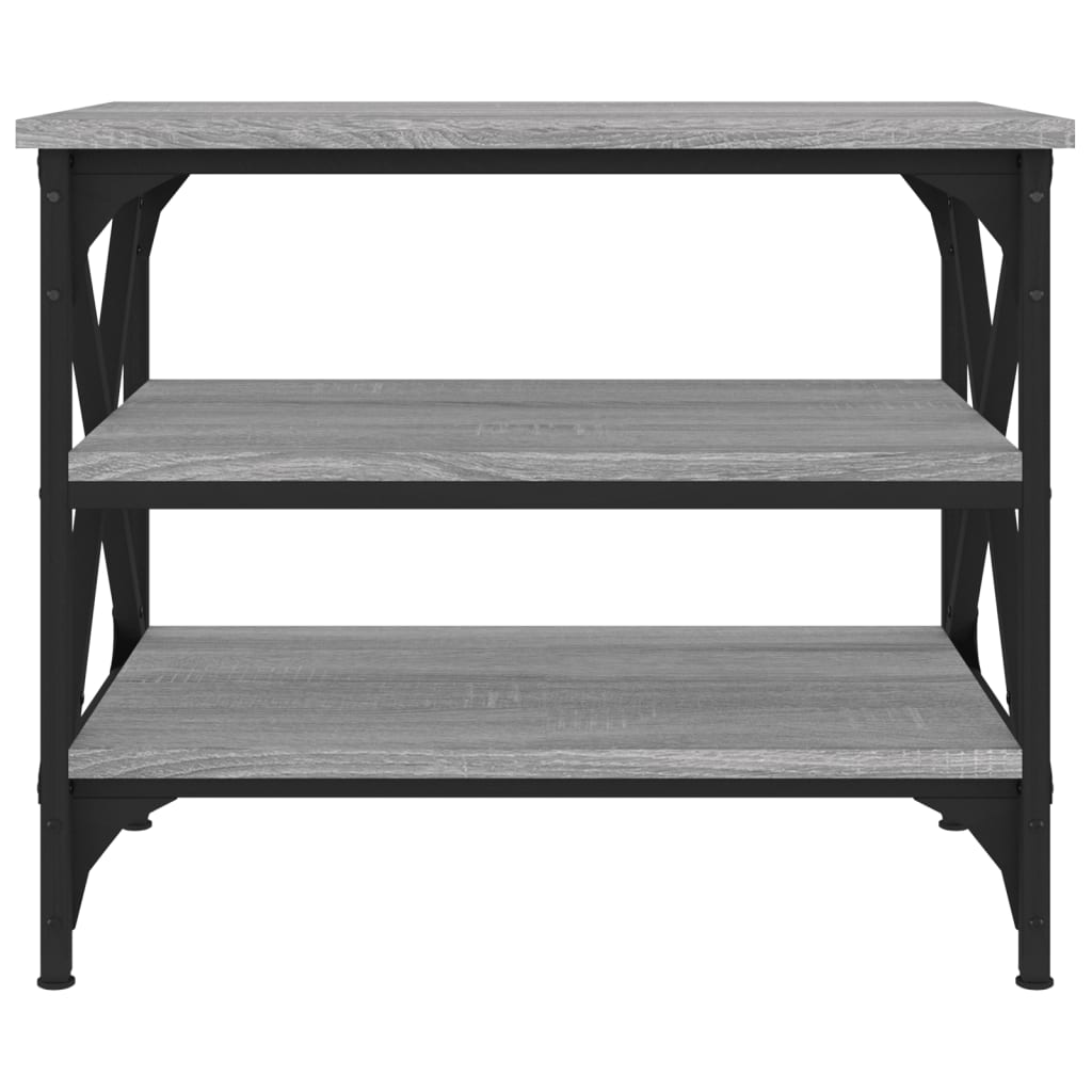 Tavolino Grigio Sonoma 55x38x45 cm in Legno Multistrato - homemem39