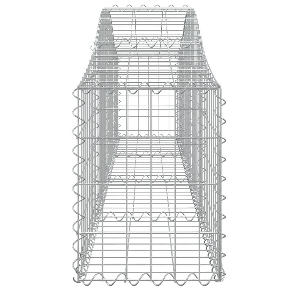 Cesti Gabbioni ad Arco 2 pz 200x30x40/60 cm Ferro Zincato - homemem39