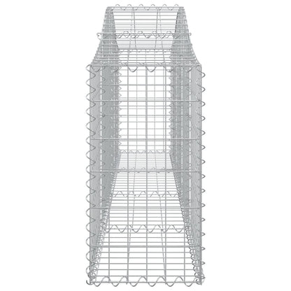 Cesti Gabbioni ad Arco 9 pz 200x30x60/80 cm Ferro Zincato - homemem39