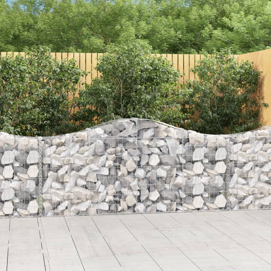 Cesti Gabbioni ad Arco 10 pz 200x30x80/100 cm Ferro Zincato - homemem39