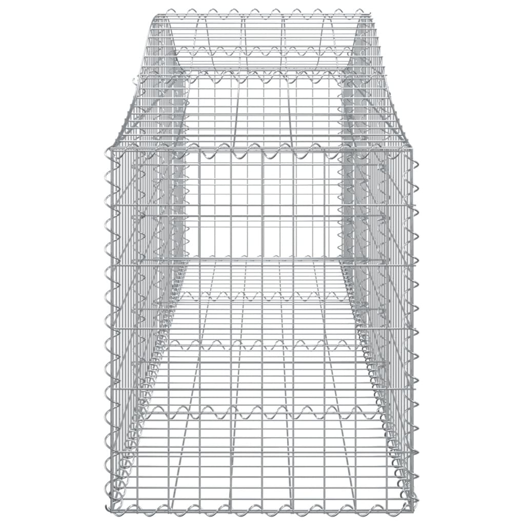 Cesti Gabbioni ad Arco 5 pz 200x50x60/80 cm Ferro Zincato - homemem39