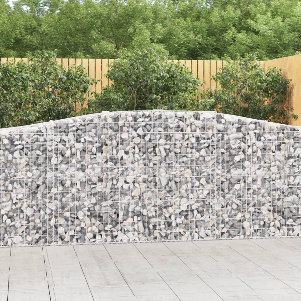 Cesti Gabbioni ad Arco 2 pz 400x50x100/120 cm Ferro Zincato - homemem39