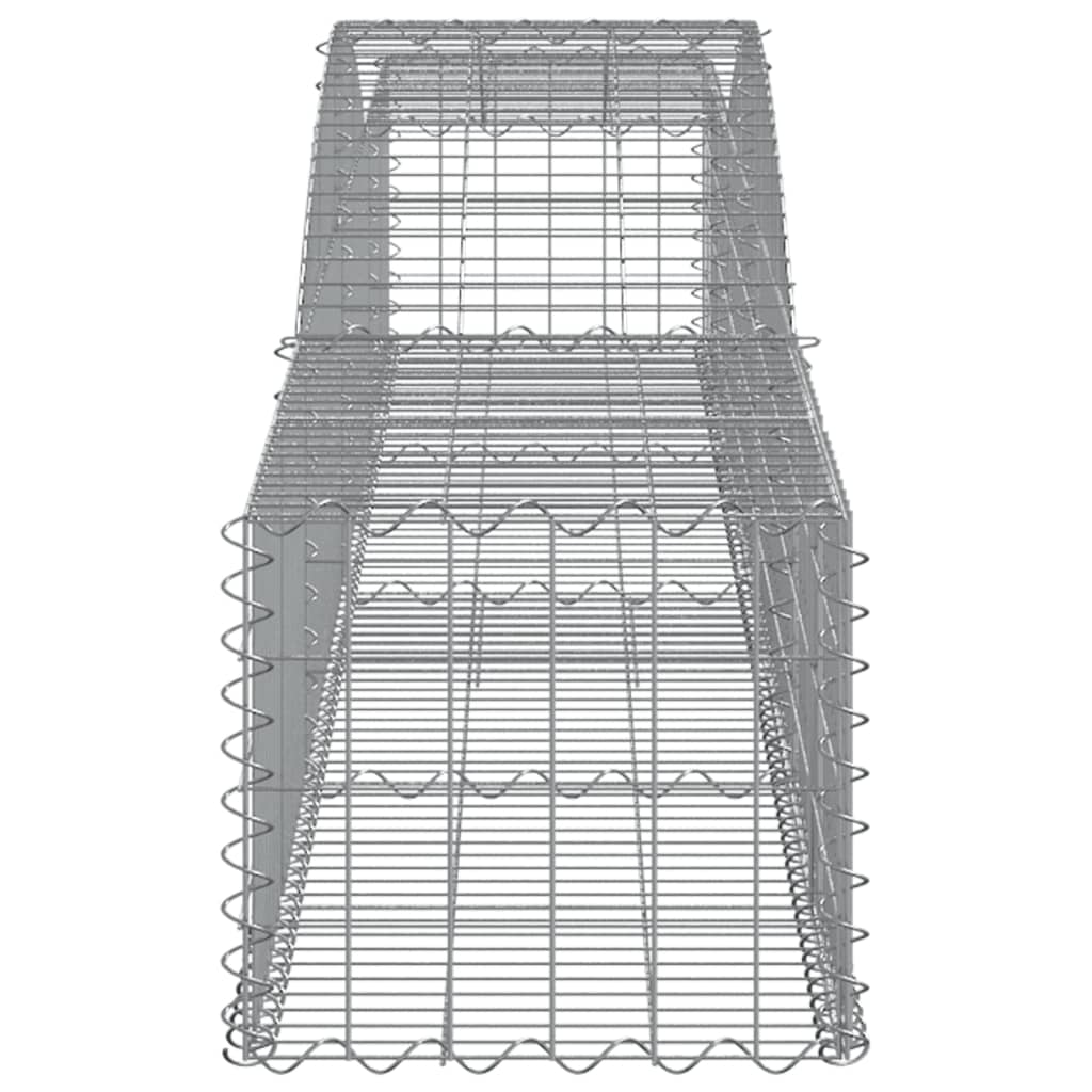 Cesti Gabbioni ad Arco 4 pz 400x50x40/60 cm Ferro Zincato - homemem39