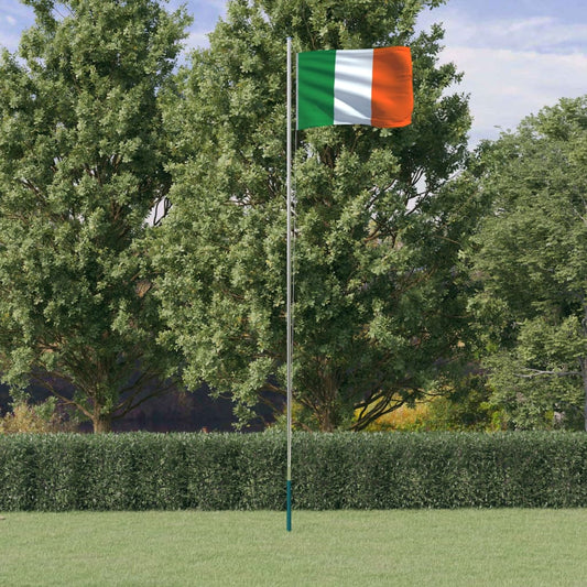 Asta e Bandiera Irlanda 6,23 m Alluminio - homemem39