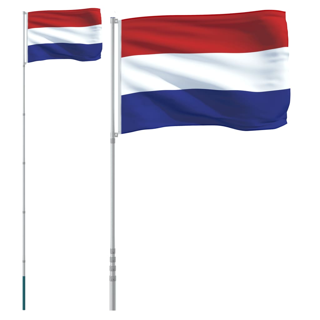 Asta e Bandiera Olanda 5,55 m Alluminio - homemem39