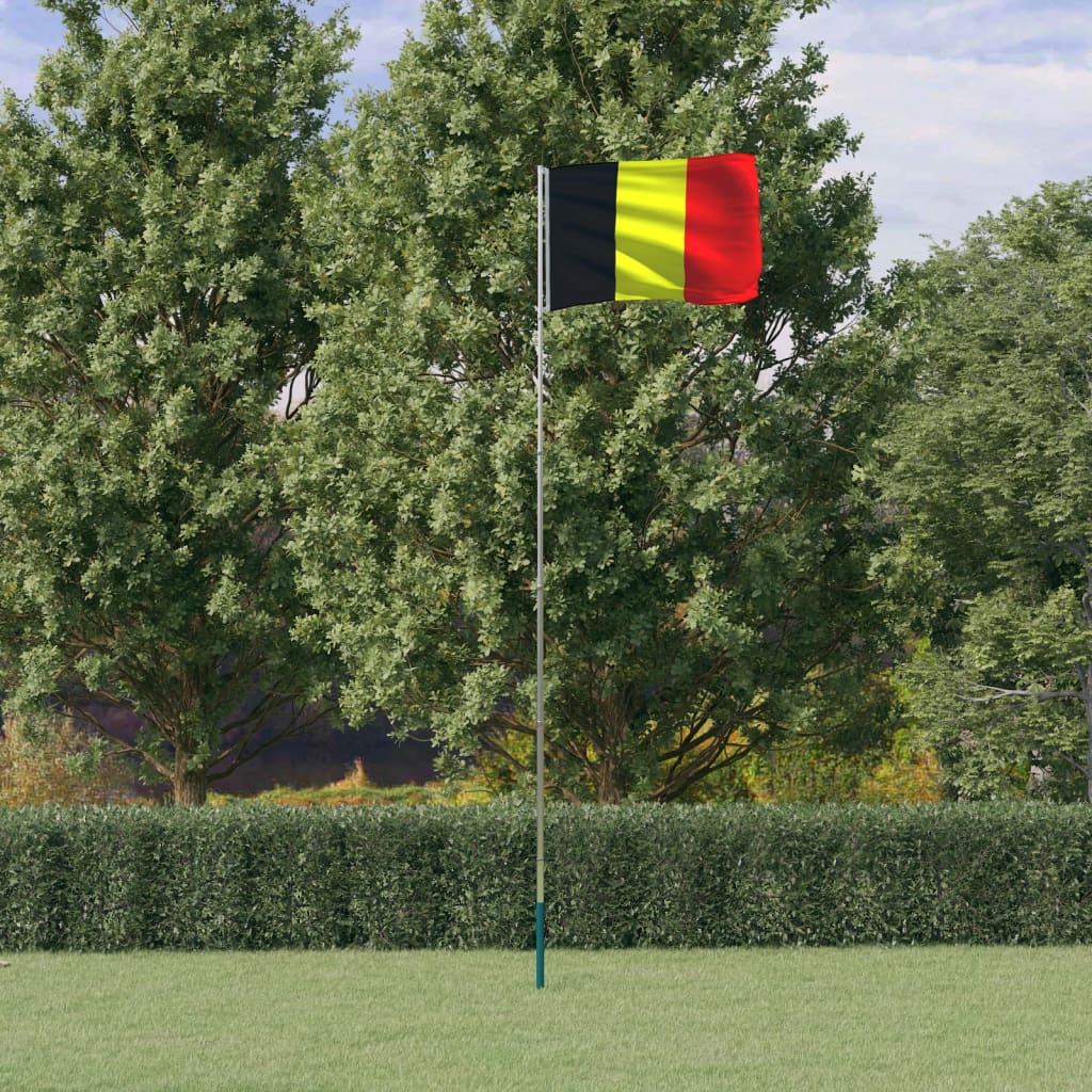 Asta e Bandiera Belgio 5,55 m Alluminio - homemem39
