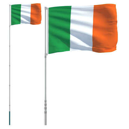 Asta e Bandiera Irlanda 5,55 m Alluminio - homemem39