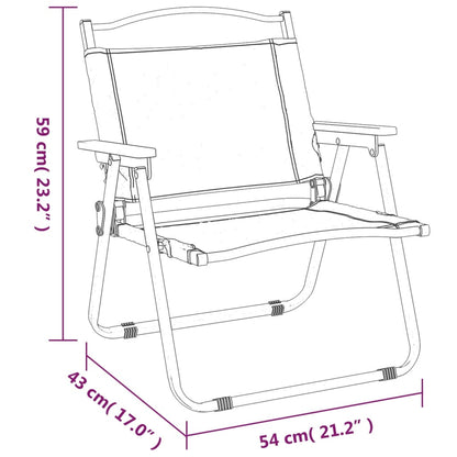 Sedie da Campeggio 2 pz Verdi 54x43x59 cm Tessuto Oxford - homemem39