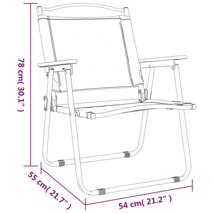 Sedie da Campeggio 2 pz Neri 54x55x78 cm Tessuto Oxford - homemem39