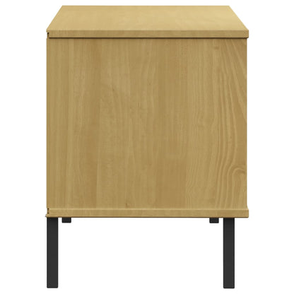 Scarpiera Gambe Metallo Marrone 106x35x45cm Legno Massello OSLO - homemem39