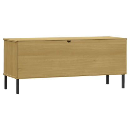 Scarpiera Gambe Metallo Marrone 106x35x45cm Legno Massello OSLO - homemem39