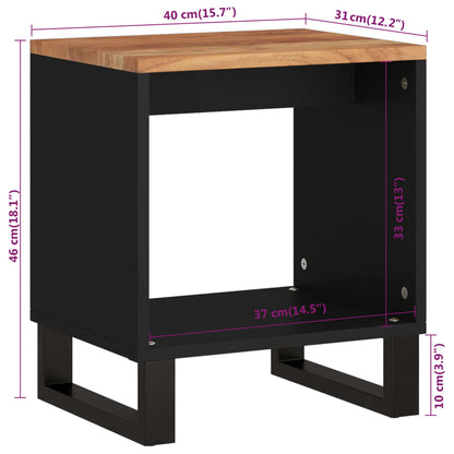 Tavolino da Soggiorno 40x31x46 cm Massello Acacia e Multistrato - homemem39