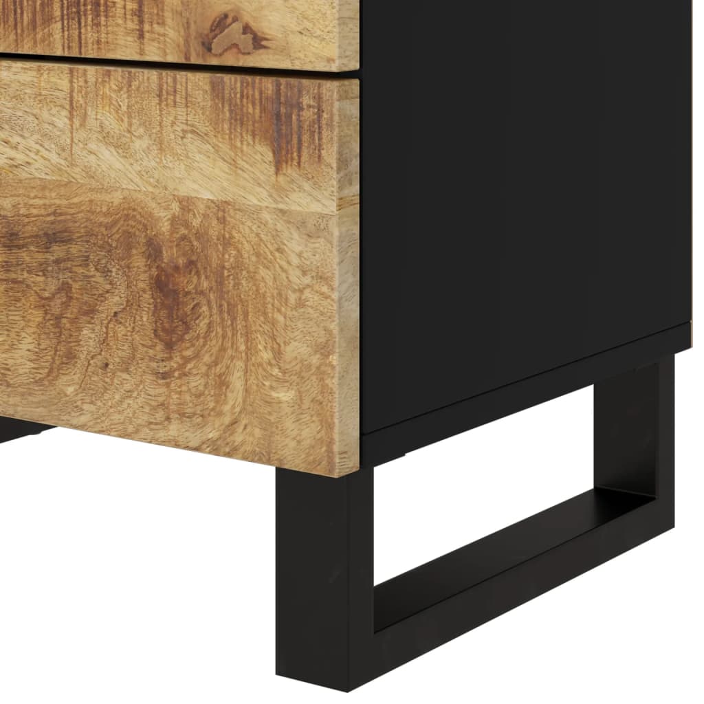 Comodino 50x33x62cm Legno Massello di Mango e Legno Multistrato - homemem39