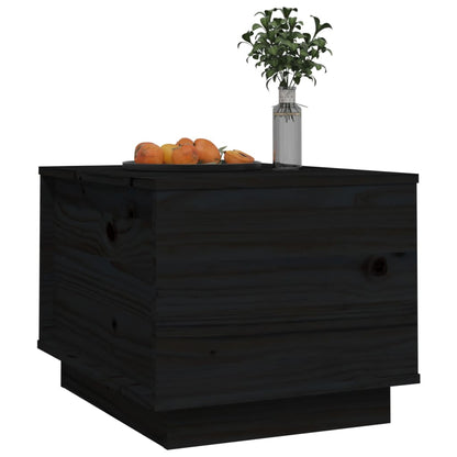 Tavolino da Salotto Nero 40x50x35 cm Legno Massello di Pino - homemem39